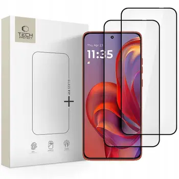 Xham mbrojtës Spigen Tech-Protect Glass Fit Plus, Motorola Edge 50 Neo 60 Neo, 0.3mm, paketë 2 copë, i zi