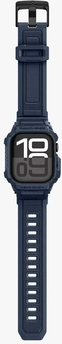 Mbështjellës me rrip Spigen Rugged Armor Pro 2 për Apple Watch 11 42mm, mbrojtës, blu e errët