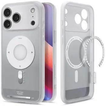 Mbulesë telefoni Spigen Ultra Hybrid MagSafe për iPhone 17 Pro Max, Classic Silver, transparente