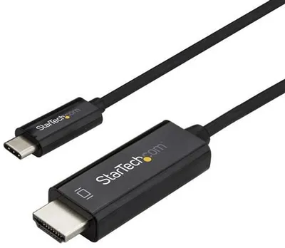 Kabllo USB StarTech, USB-C në HDMI, 2 m, e zezë - 1