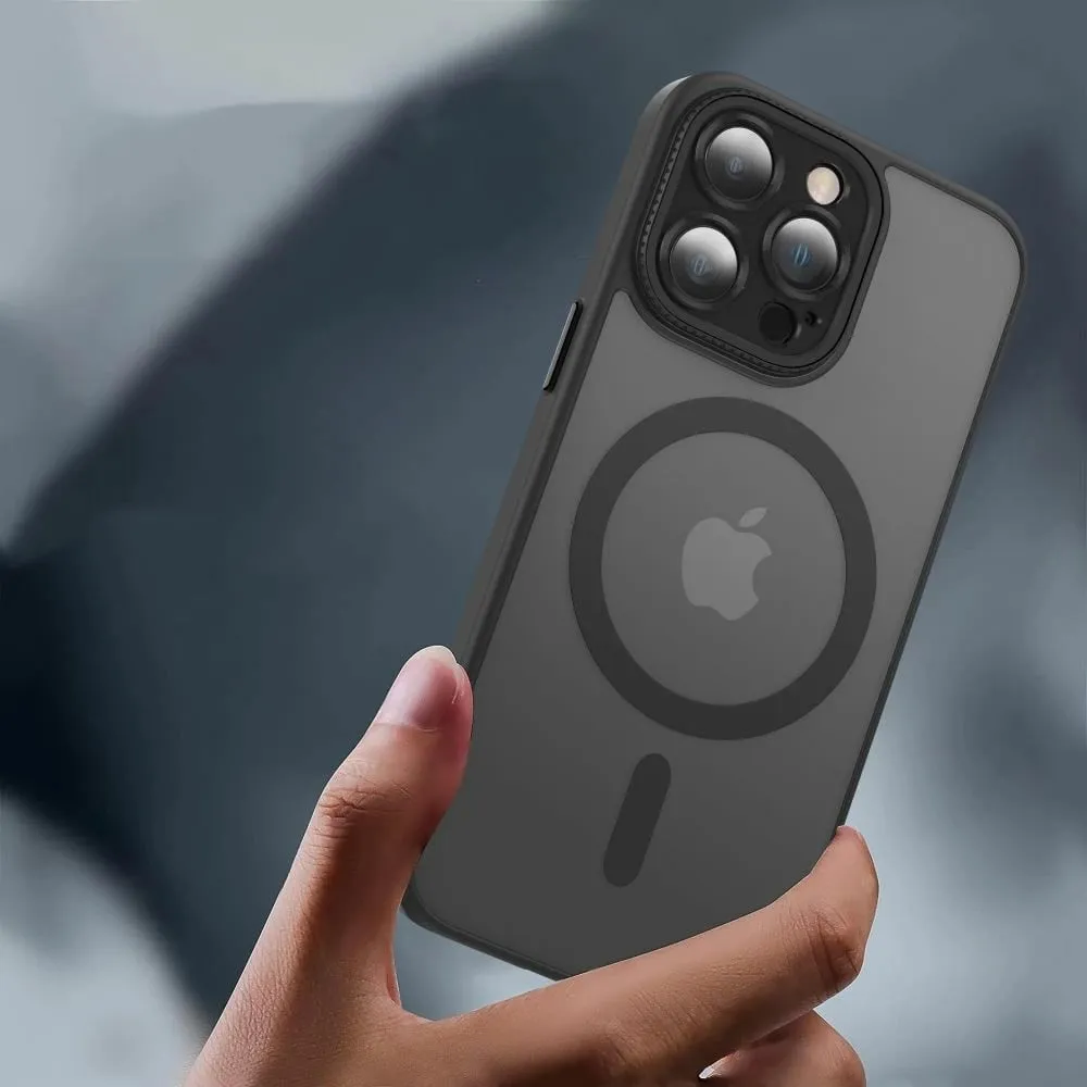 Mbështjellës Tech-Protect MagMat Cam+ për iPhone 15, MagSafe, Gjysem-transparent, Zi - 4