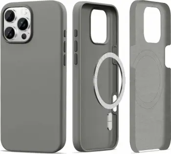 Mbështjellës Tech-Protect Silicone MagSafe për iPhone 16 Pro Max, Gri