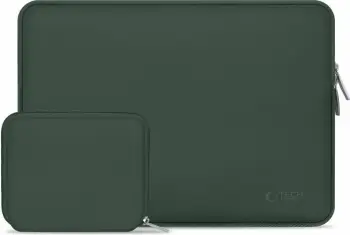 Kasë laptopi Tech-Protect NeoSlim 13-14 inç me çantë aksesorësh, e gjelbër