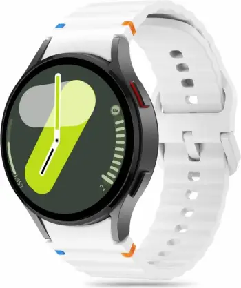 Rrip silikoni për smartwatch Tech-Protect për Samsung Galaxy Watch 4/5/5 Pro/6/7/FE, Bardhë