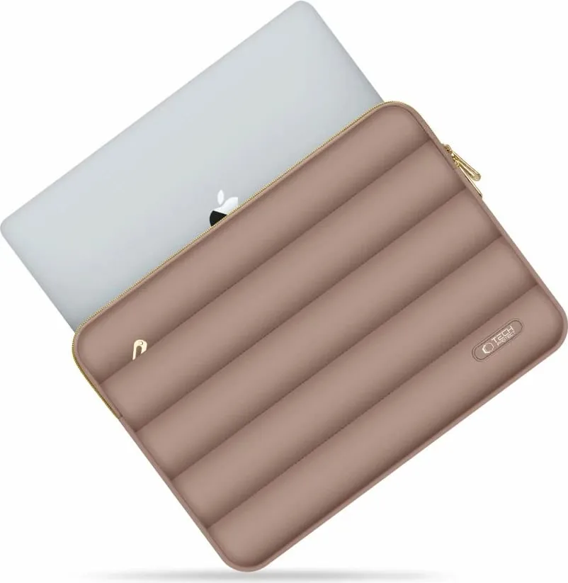 Kasë laptopi Tech-Protect Puffy 13-14", set me çantë aksesorësh, Kafe - 3