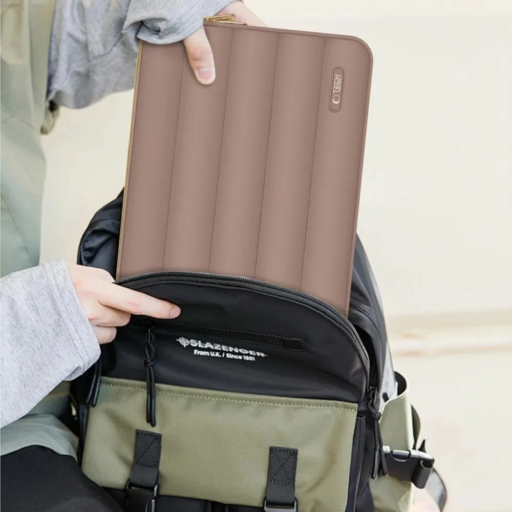 Kasë laptopi Tech-Protect Puffy 13-14", set me çantë aksesorësh, Kafe - 6