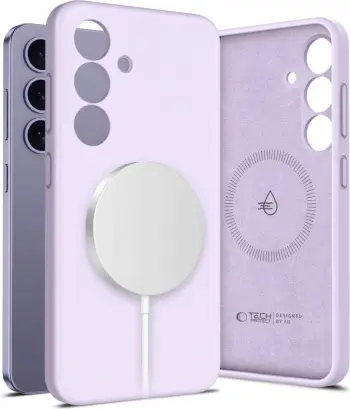 Mbështjellës Tech-Protect Liquid Silicone MagSafe për Samsung Galaxy S25+, Rozë