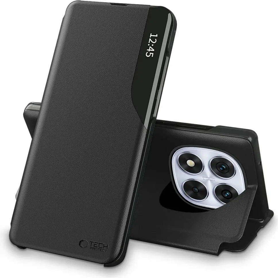 Mbështjellës Tech-Protect Smart View për Xiaomi Redmi Note 14 Pro 5G / Poco X7 5G, zi - 1