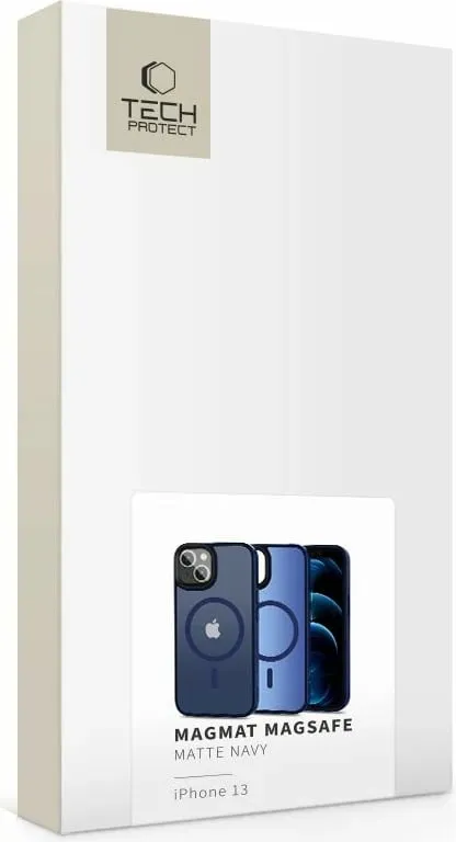 Mbështjellës Tech-Protect MagMat për iPhone 13, MagSafe, gjysmë-transparent, Blu - 3