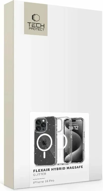 Mbështjellës Tech-Protect FlexAir Hybrid MagSafe për iPhone 16 Pro, Transparent - 5