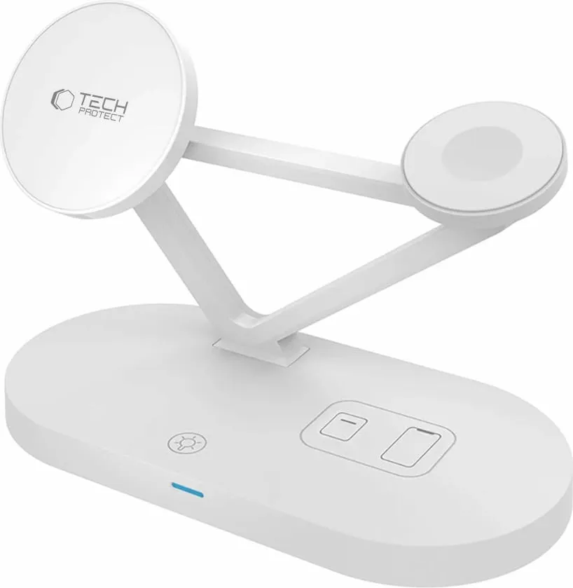 Karikues wireless 3-në-1 Tech-Protect QI15W-A41 me MagSafe, i bardhë - 3