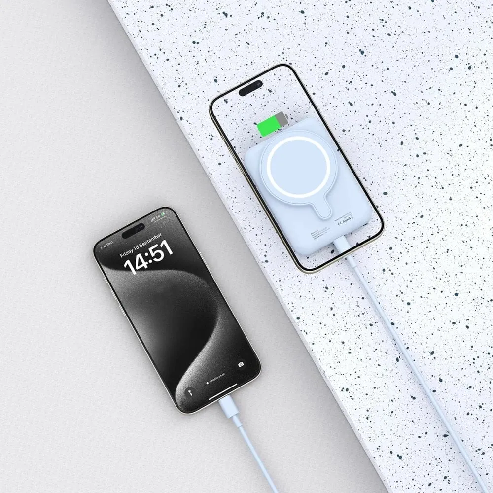 Powerbank Tech-Protect PB10 LifeMag, 5000mAh, MagSafe 15W, blu - 4