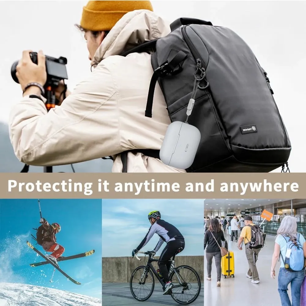 Mbështjellës Tech-Protect për AirPods Pro/Pro 2, Silikon, Kaltër - 7