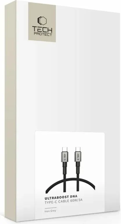 Kabllo USB-C Tech-Protect UltraBoost DNA, 50cm, 60W, Gri - 7