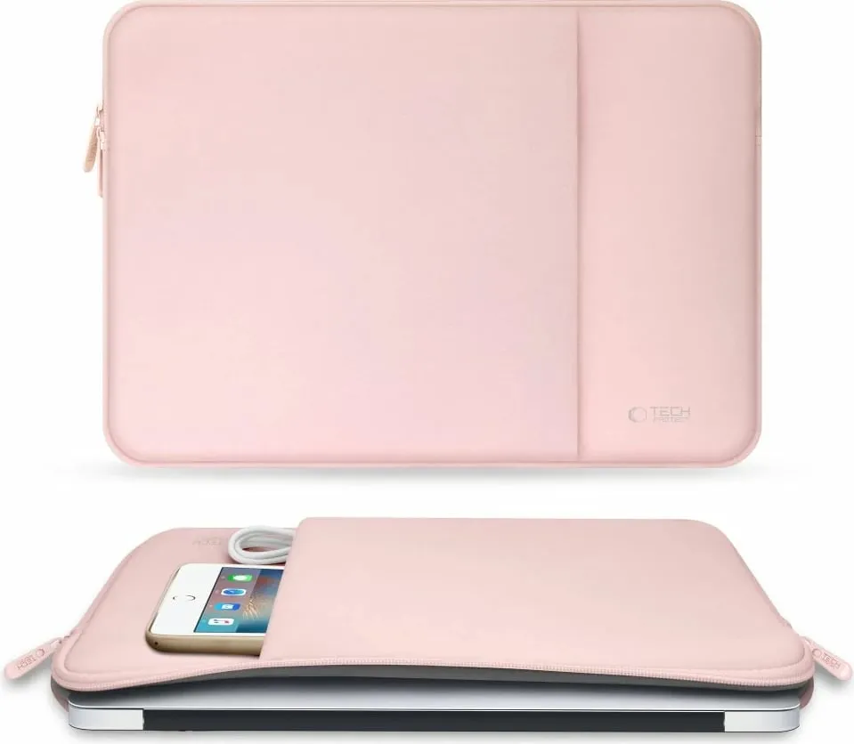Mbështjellës laptopi Tech-Protect Neoprene 13 inç, Rozë - 6