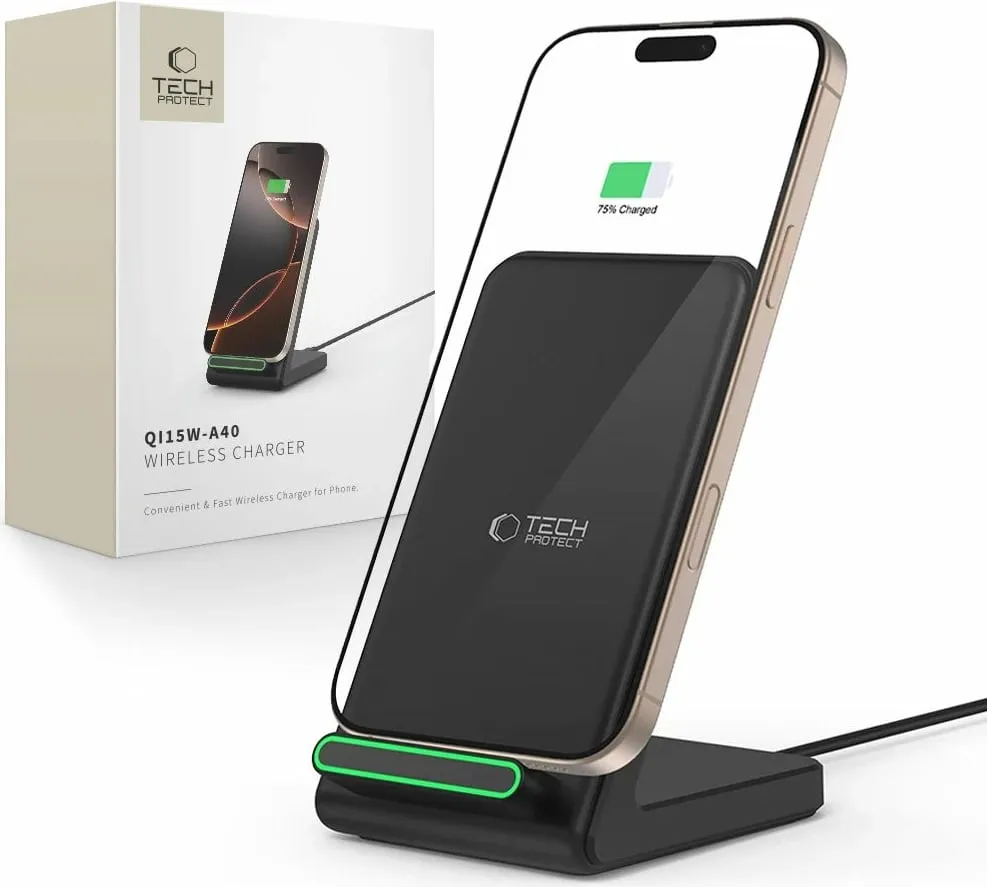 Karikues wireless Tech-Protect QI15W-A40, 15W, i zi - 1
