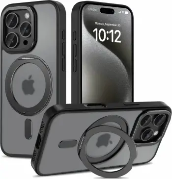 Mbështjellës Tech-Protect MagRing MagSafe për iPhone 16 Pro, i zi