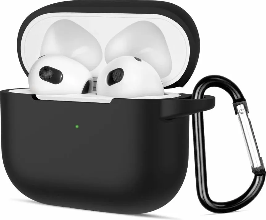 Mbështjellës Tech-Protect Icon Hook për AirPods Pro/Pro 2, i zi, me karabiner - 1