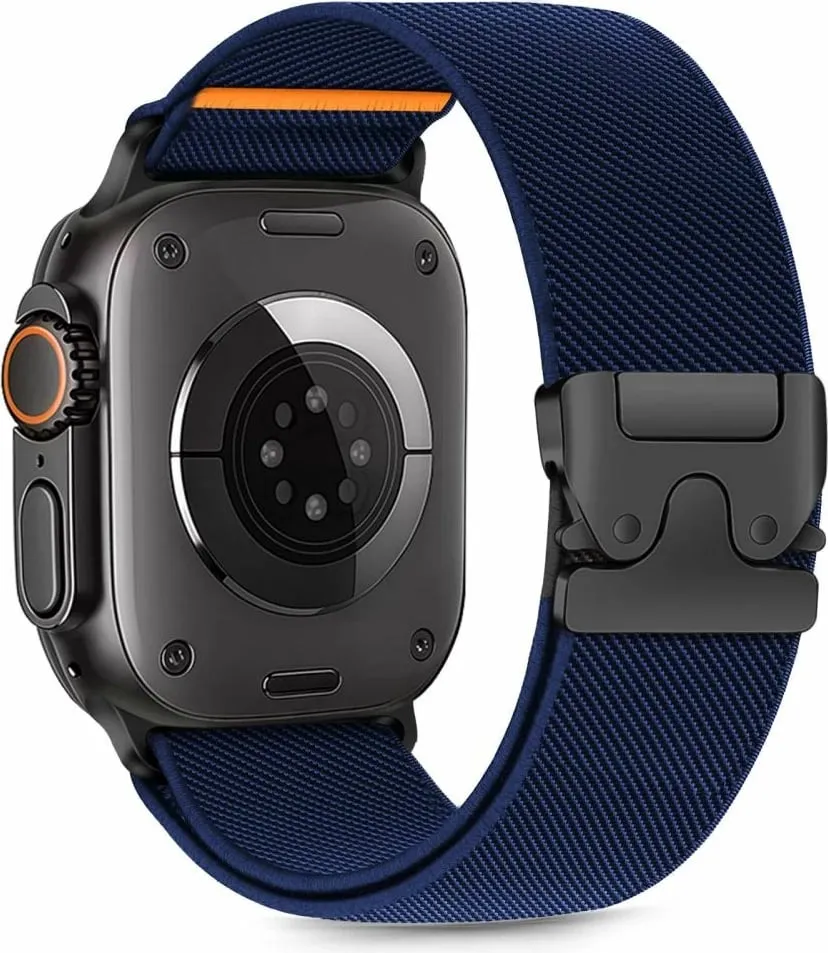 Rrip najloni për Apple Watch Tech-Protect Nylon Clasp, 44/45/46/49 mm, Kaltër - 1