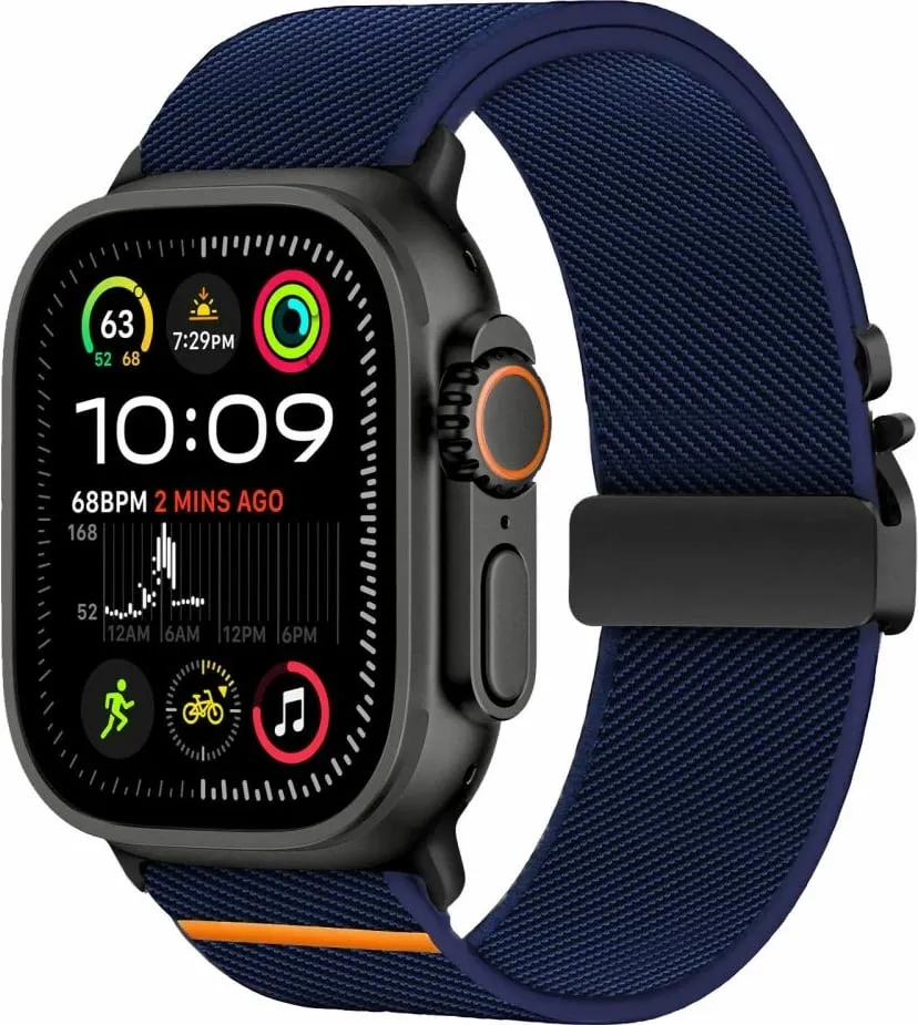 Rrip najloni për Apple Watch Tech-Protect Nylon Clasp, 44/45/46/49 mm, Kaltër - 2