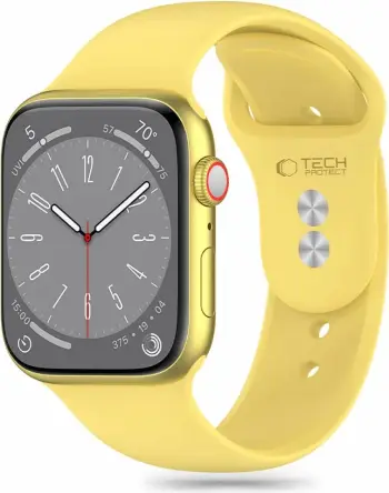 Rrip silikoni për Apple Watch Tech-Protect, për modele 42/44/45/49 mm, Verdhë