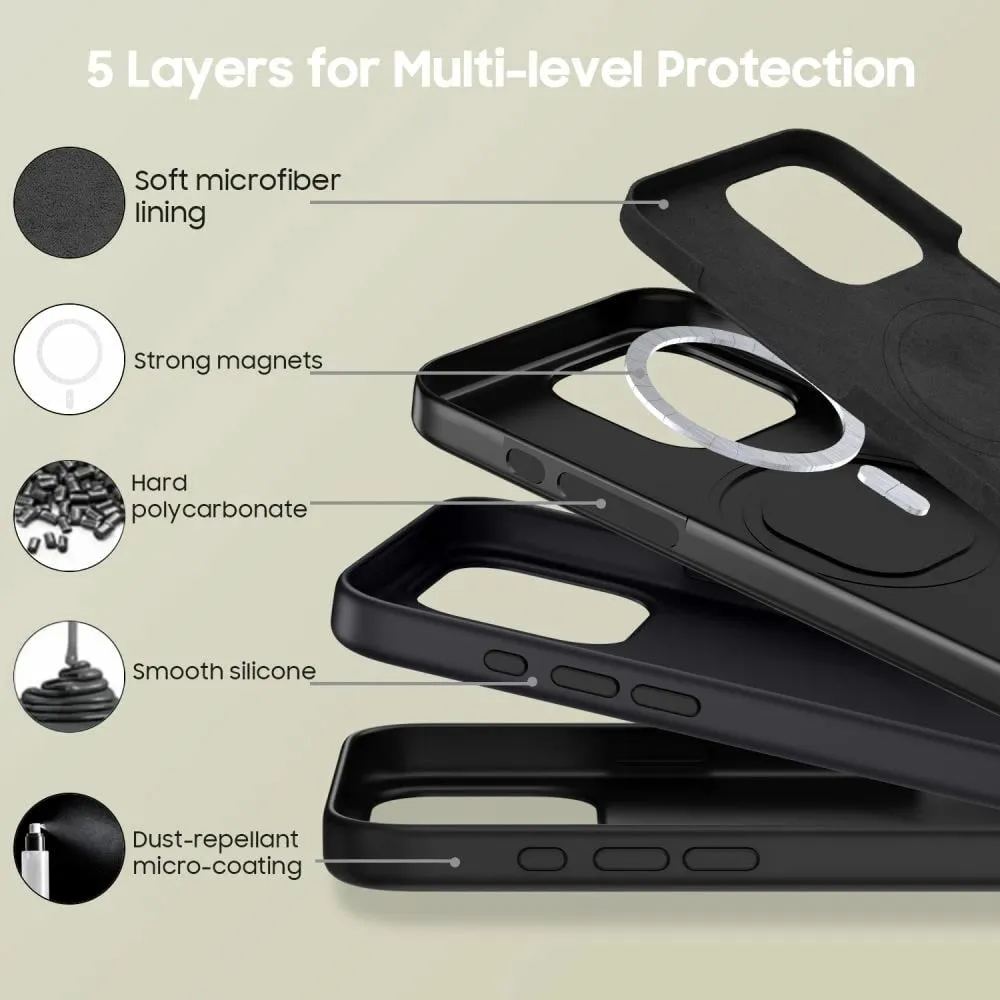 Mbështjellës Tech-Protect Silicone MagSafe për iPhone 16 Pro, i zi - 3