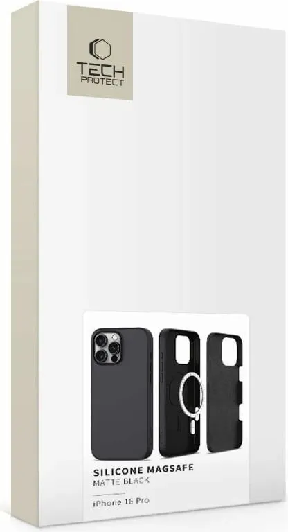 Mbështjellës Tech-Protect Silicone MagSafe për iPhone 16 Pro, i zi - 4