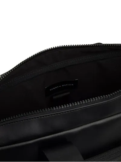 Çantë laptopi për meshkuj Tommy Hilfiger, e zezë - 4