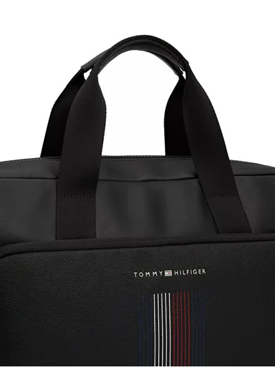 Çantë laptopi për meshkuj Tommy Hilfiger, e zezë - 5