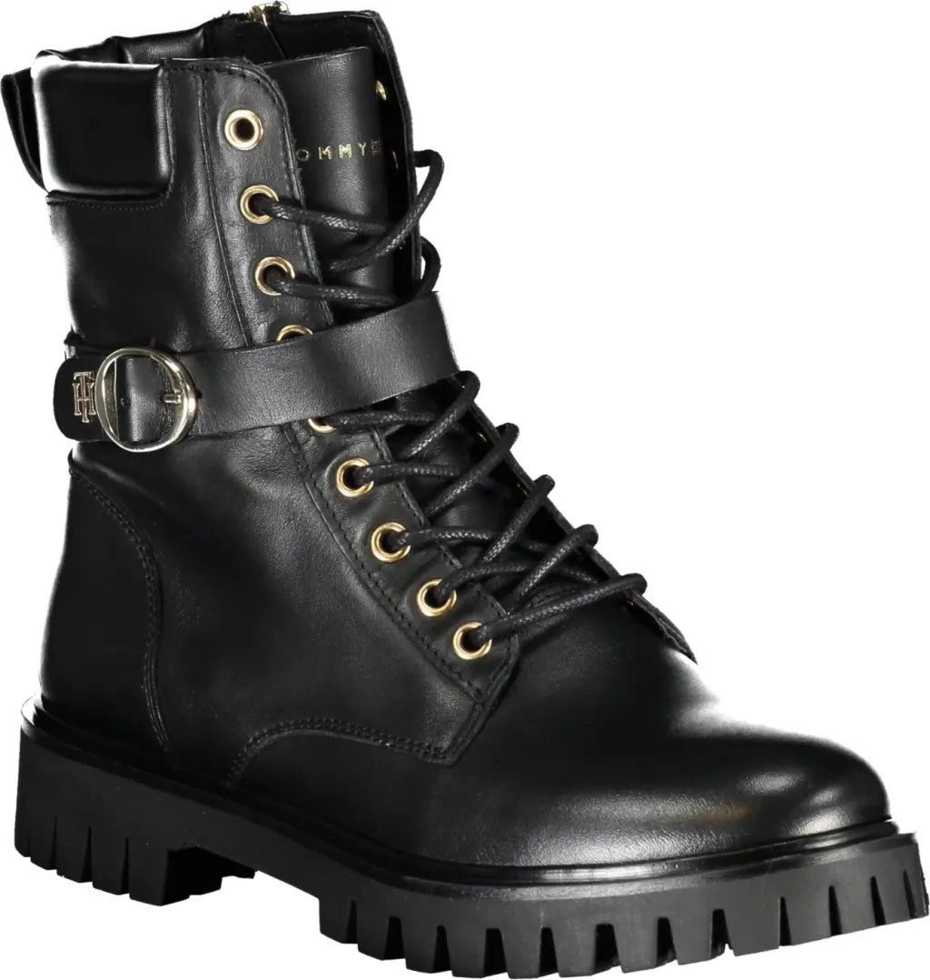 Çizme TOMMY HILFIGER boot femra, të zeza - 2