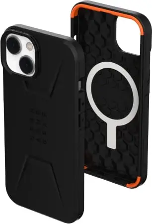 Mbështjellës UAG Civilian për iPhone 13 / iPhone 14, MagSafe, i zi