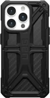 Mbështjellës UAG Monarch për iPhone 15 Pro, karbon i zi