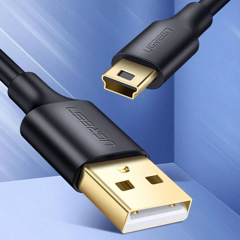 Kabllo USB-mini USB Ugreen US132, 0.5m, e zezë - 2