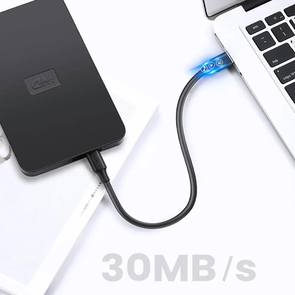 Kabllo USB-mini USB Ugreen US132, 0.5m, e zezë - 12