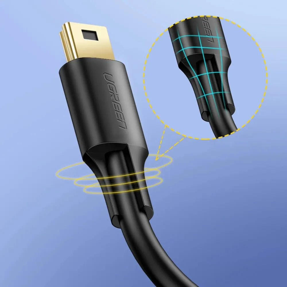 Kabllo USB-mini USB Ugreen US132, 0.5m, e zezë - 19