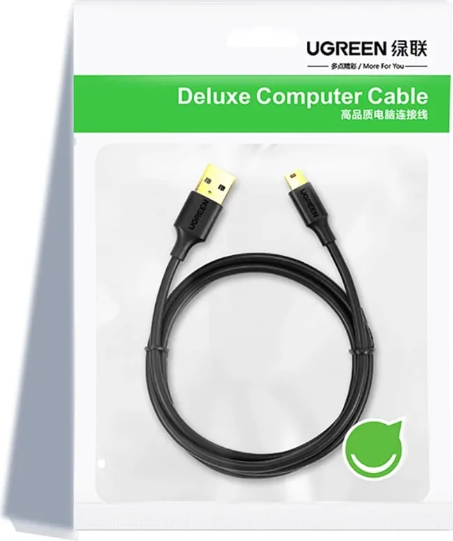 Kabllo USB-mini USB Ugreen US132, 0.5m, e zezë - 5