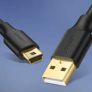 Kabllo USB-mini USB Ugreen US132, 0.5m, e zezë