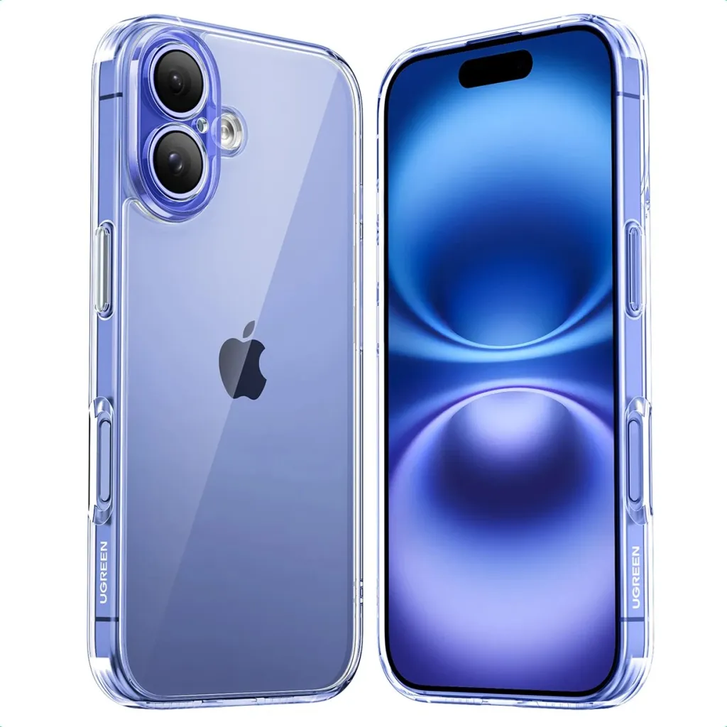 Mbështjellës Ugreen Classy Clear për iPhone 16 Plus, Transparent - 2