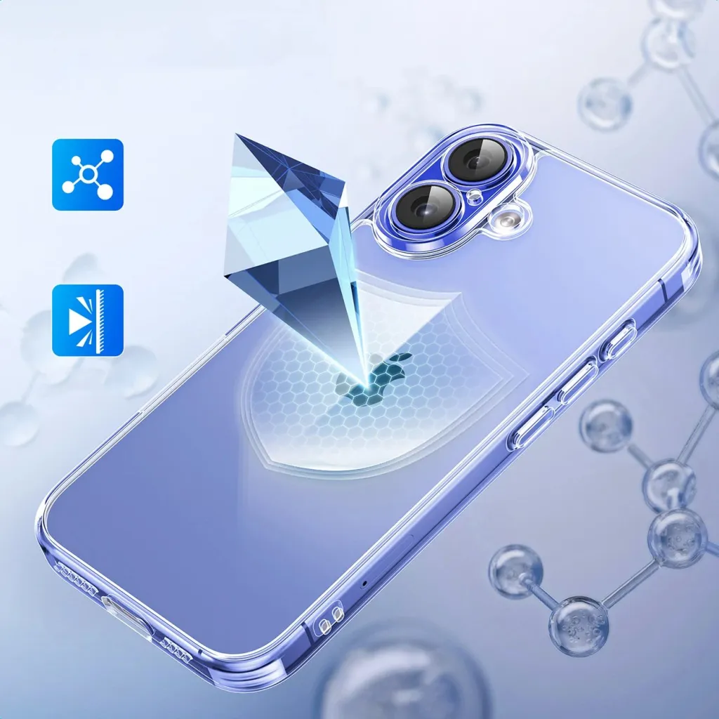 Mbështjellës Ugreen Classy Clear për iPhone 16 Plus, Transparent - 4