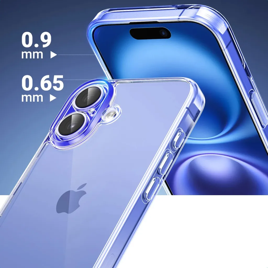 Mbështjellës Ugreen Classy Clear për iPhone 16 Plus, Transparent - 5