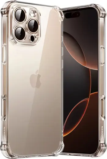 Mbështjellës Ugreen Bright Cushion CA101 për iPhone 16 Pro, transparent