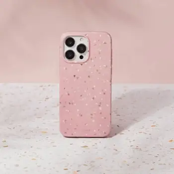 Mbështjellës UNIQ Coehl Terrazzo për iPhone 14 Pro, rozë