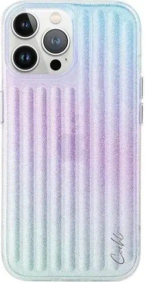 Mbështjellës UNIQ Coehl Linear për iPhone 15 Pro, rozë dhe kaltër