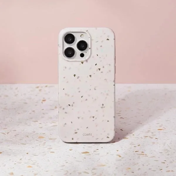 Mbështjellës UNIQ Coehl Terrazzo për iPhone 14 Pro Max, sand - 1