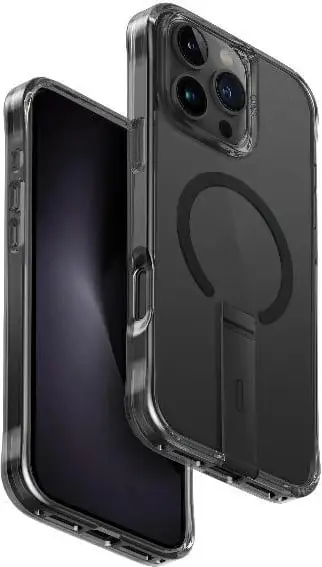 Mbështjellës UNIQ Eleva me këmbë Vertica për iPhone 16 Pro Max, e zezë