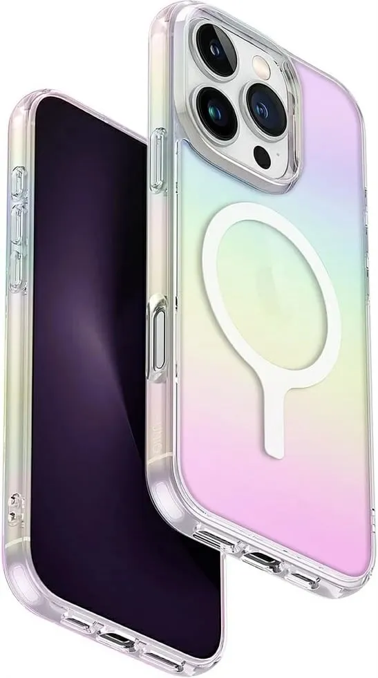 Mbështjellës UNIQ Iridescia Magclick Charging për iPhone 16 Pro Max, Multikolor - 1