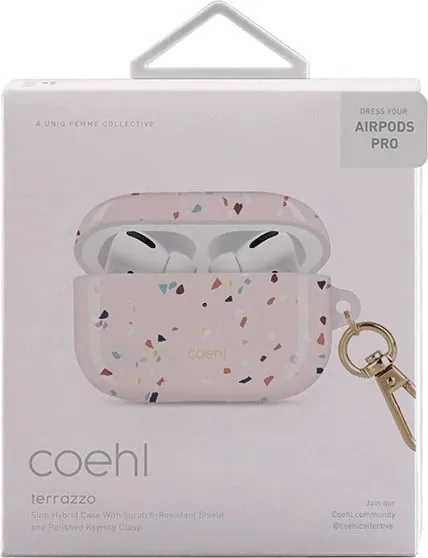 Mbështjellës UNIQ Coehl Terrazzo për AirPods Pro, Rozë - 3