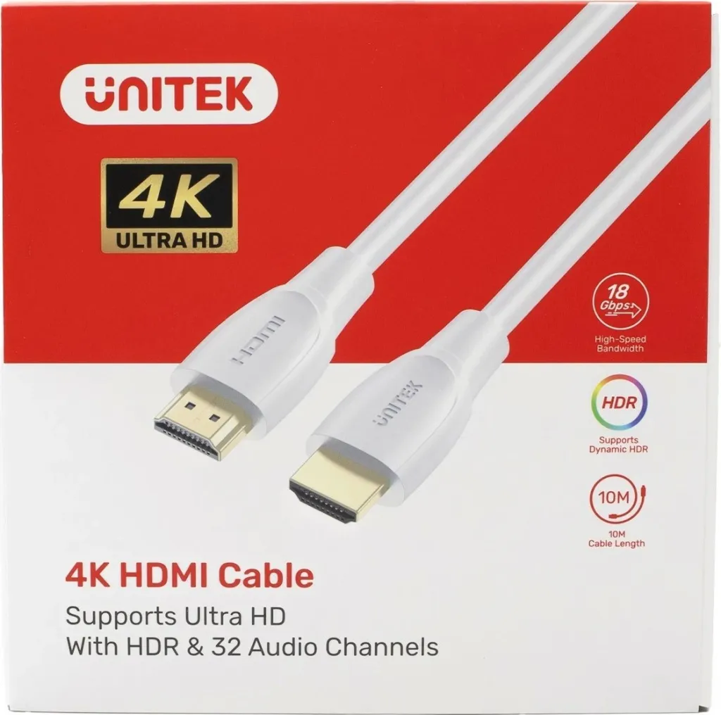 Kabëll HDMI Unitek 2.0 4K 7.5m bardhë - 12