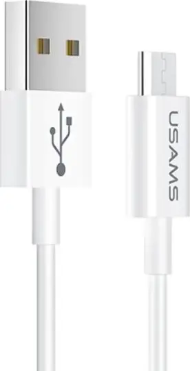 Kabllo Usams, USB-A në microUSB, 1m, e bardhë