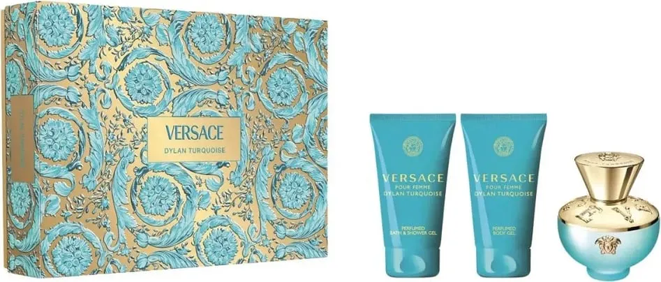 Eau de Toilette për femra Versace Dylan Turquoise set 3 copë, 50ml - 1